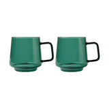 Blend Sala Glass Mug 400ml Set of 2 - Forest