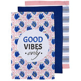 Arise Good Vibes Kitchen Towel 3 Pack - Assorted