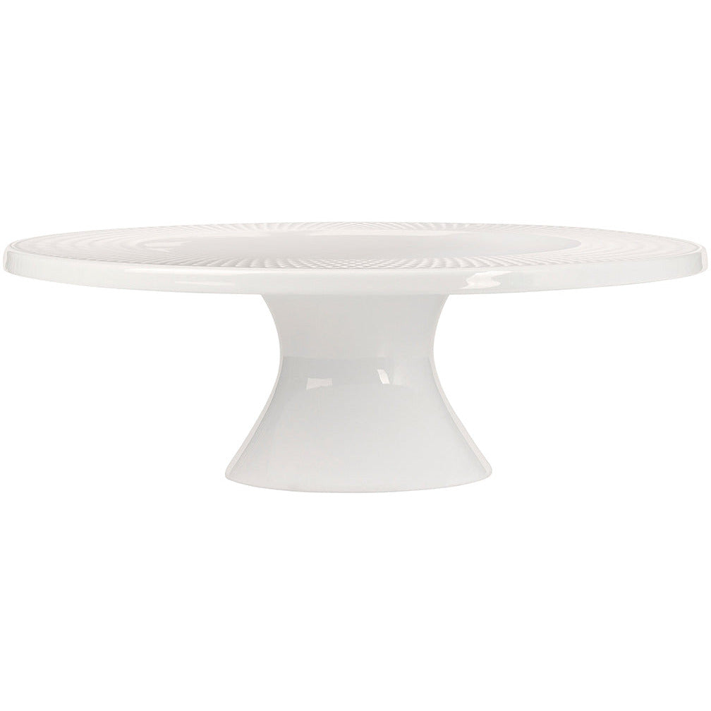 White Basics Diamonds Footed Cake Stand 25cm Gift Boxed