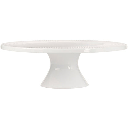 White Basics Diamonds Footed Cake Stand 25cm Gift Boxed