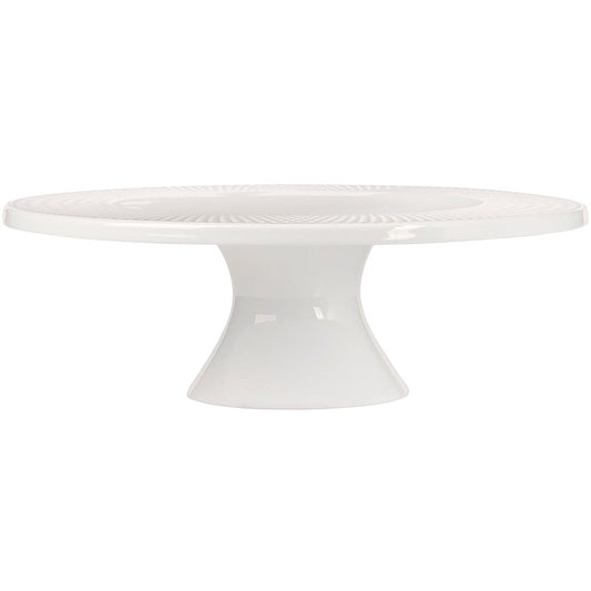 White Basics Diamonds Footed Cake Stand 25cm Gift Boxed