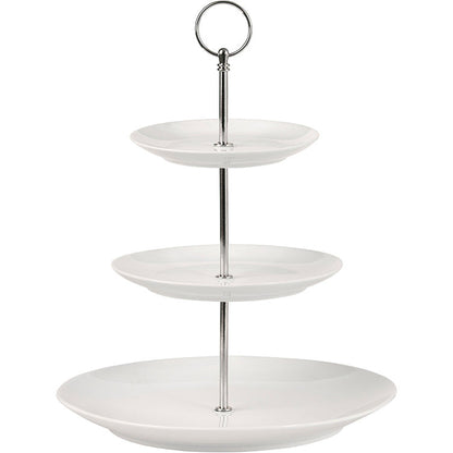 Maxwell & Williams White Basics Diamonds 3 Tiered Cake Stand Gift Boxed