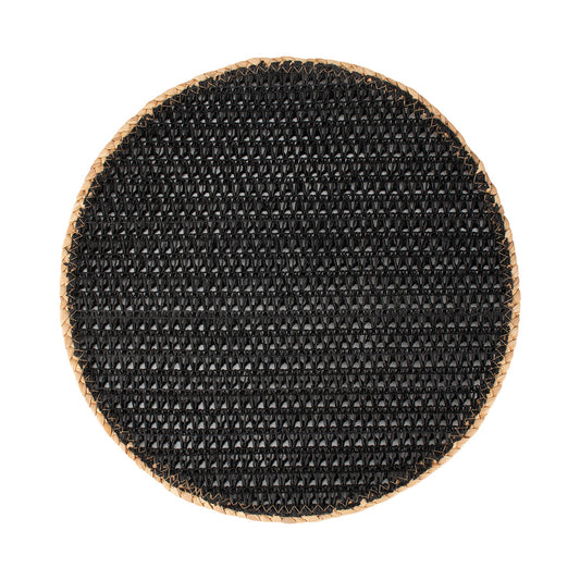 Maxwell and Williams Table Accents Placemat 38cm Round Black Natural