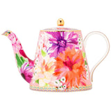Teas and Cs Dahlia Daze Teapot With Infuser 500ML Pink Gift Boxed