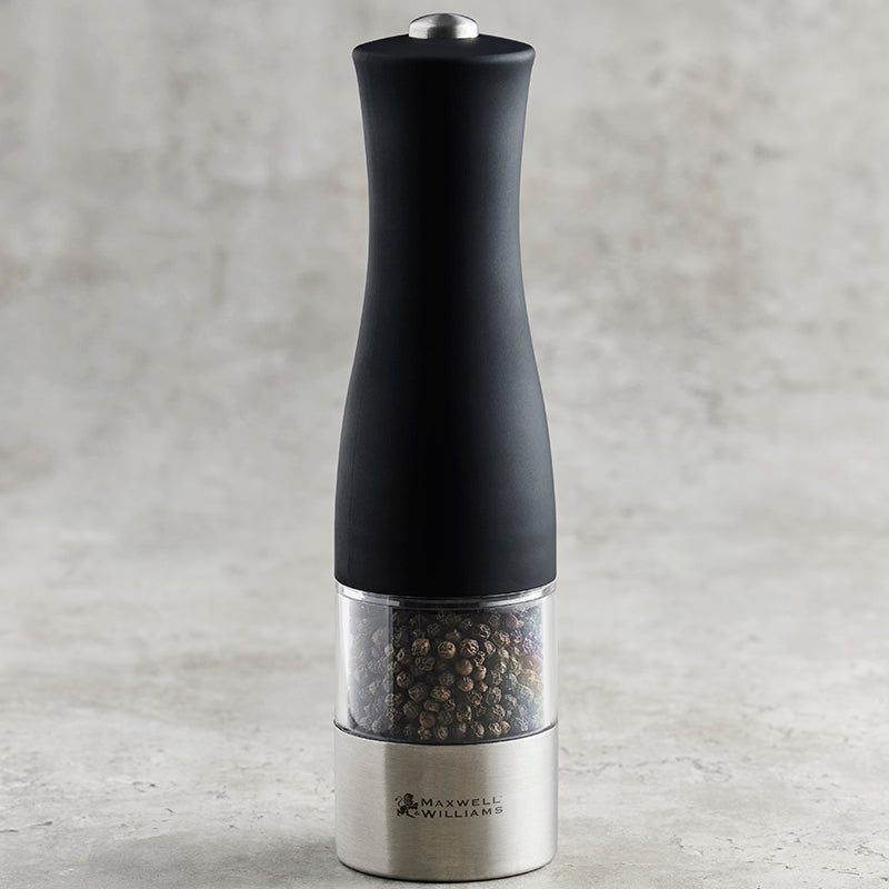 Maxwell & Williams Cosmopolitan Electric Salt/Pepper Mill 21cm Black Gift Boxed