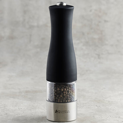 Maxwell & Williams Cosmopolitan Electric Salt/Pepper Mill 21cm Black Gift Boxed