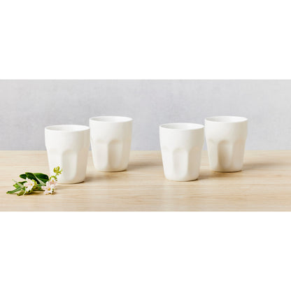 White Basics Latte Cup 200ML Set of 4 Gift Boxed