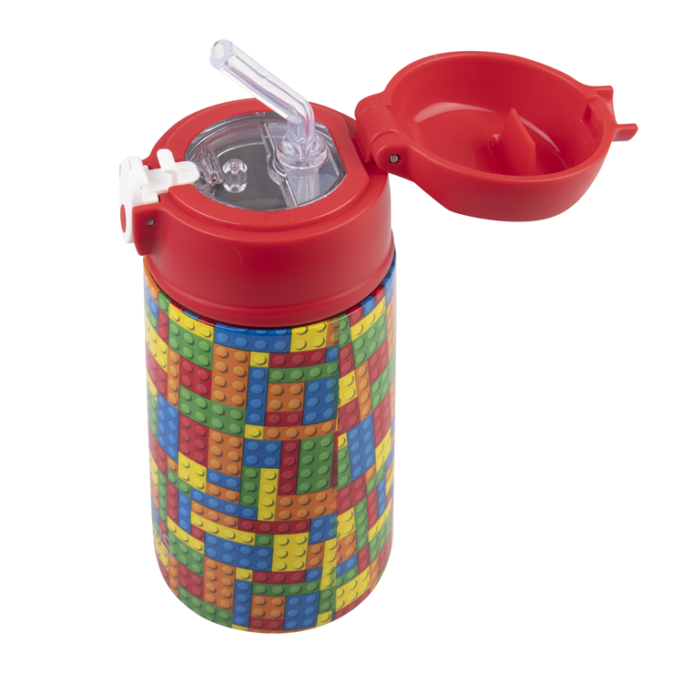Oasis Kids Drink Bottle With Sipper 400ml Bricks