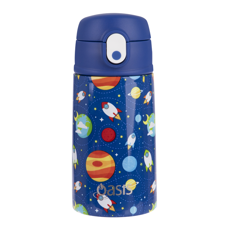 Kids Drink Bottle With Sipper 400ml Outer Space, Oasis