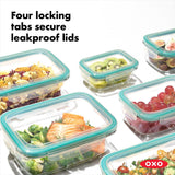 OXO Smart Seal Glass 400ml Rectangular Container