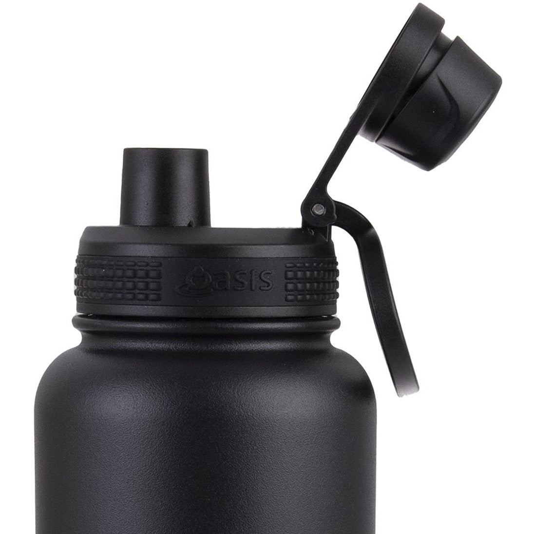 Oasis Insulated Challenger Bottle with Screw Cap 1.1L Black