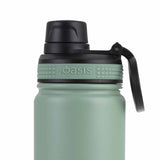 Oasis Insulated Challenger Bottle with Screw Cap Sage Green - Lid