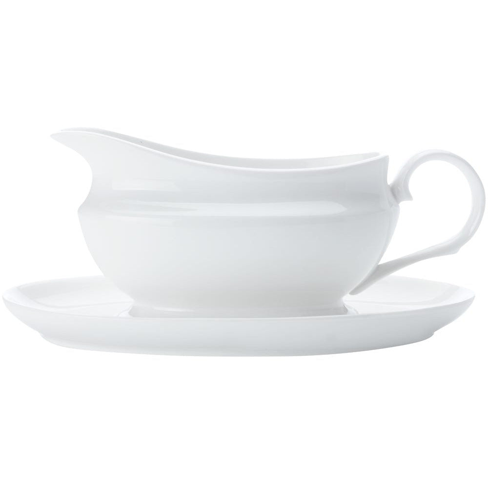 Maxwell & Williams White Basics Gravey Boat & Saucer 550ml