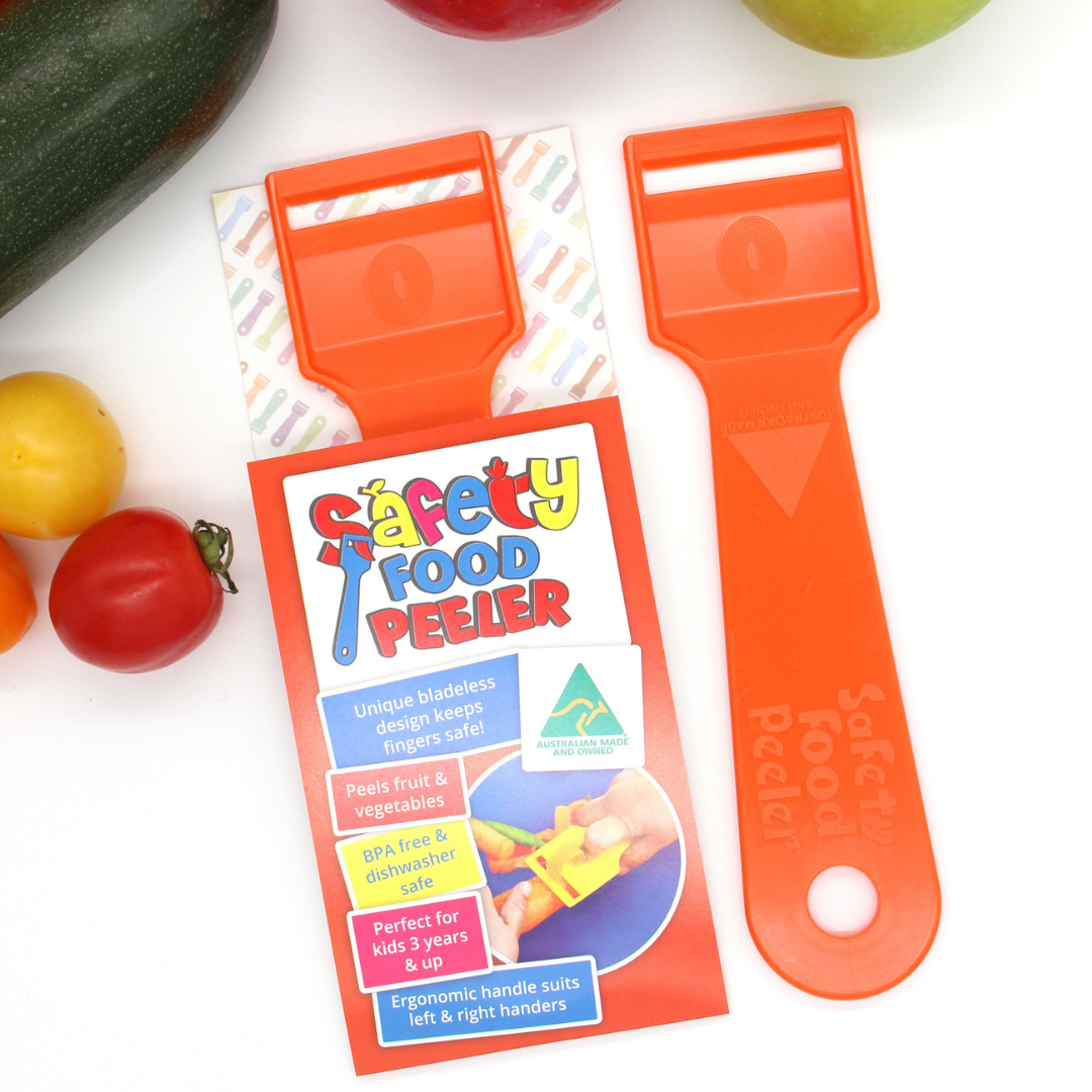 Kiddies Food Kutter Safety Food Peelers Orange