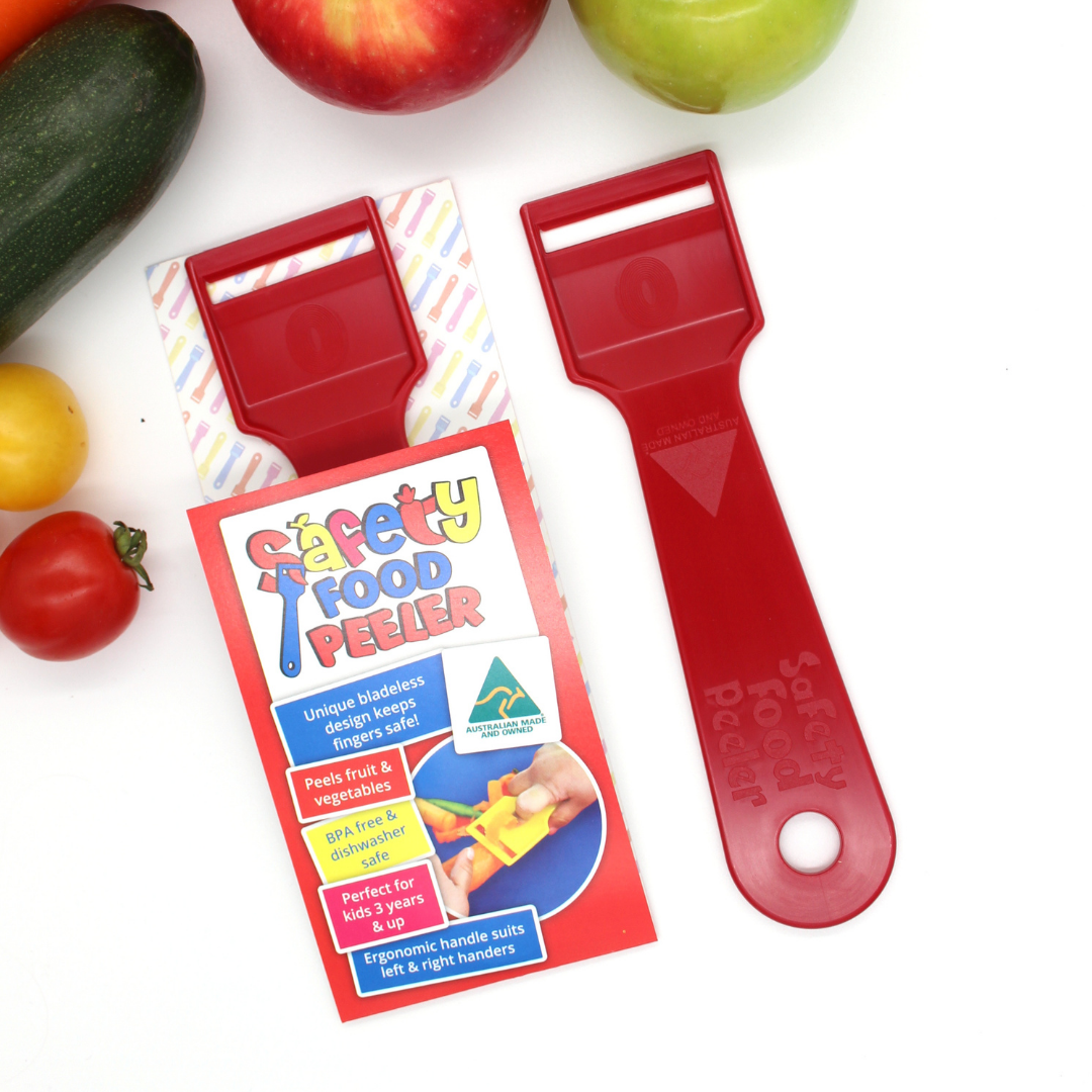 Kiddies Food Kutter Safety Food Peelers Red