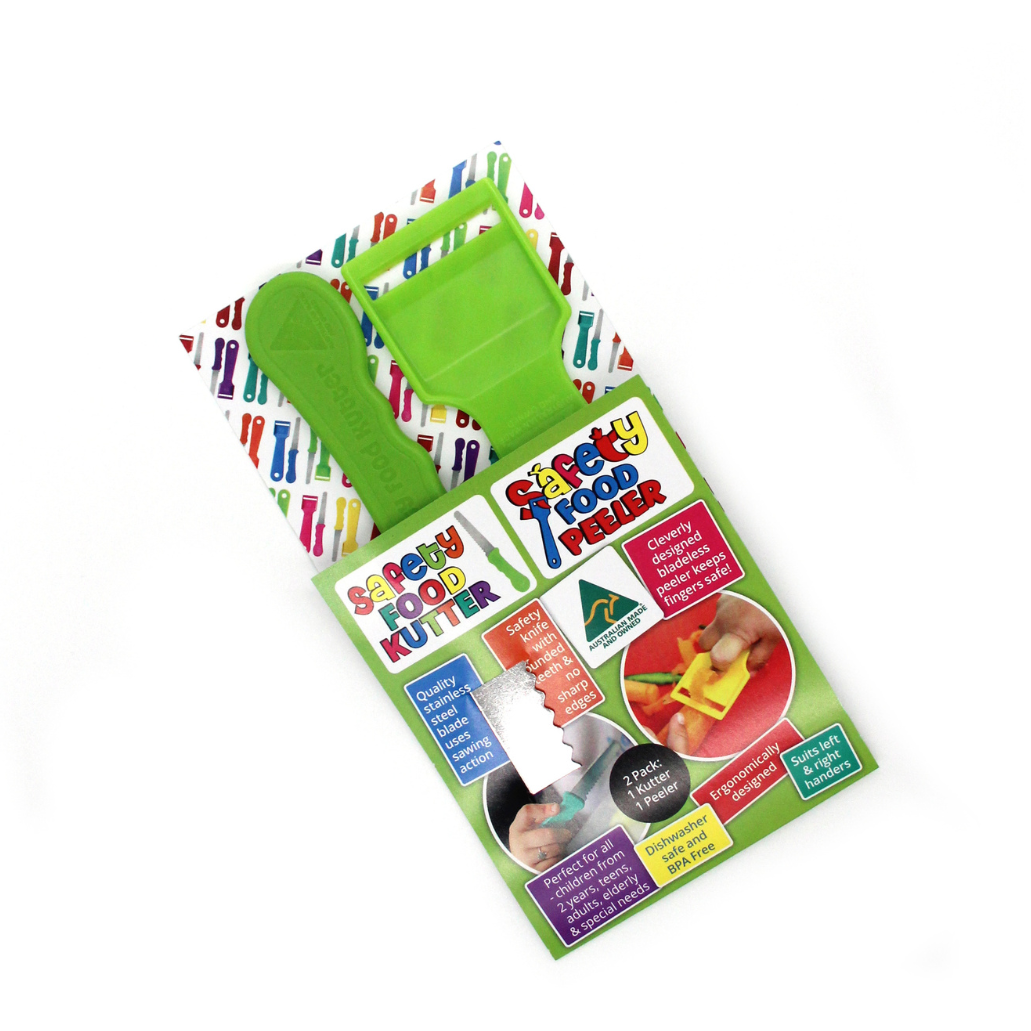 Kiddies Food Kutter Safety Food Kutter and Safety Food Peeler Twin Pack Lime