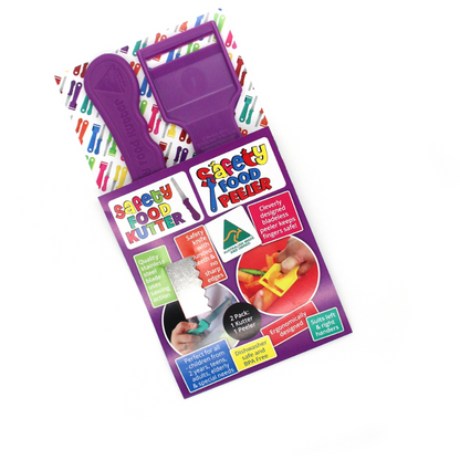 Kiddies Food Kutter Safety Food Kutter and Safety Food Peeler Twin Pack Purple