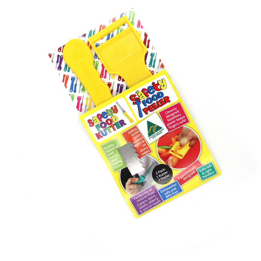 Kiddies Food Kutter Safety Food Kutter and Safety Food Peeler Twin Pack Yellow