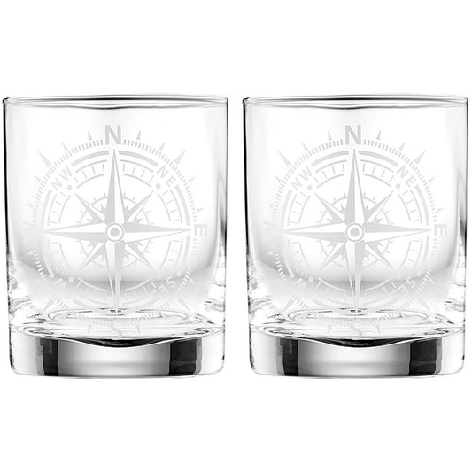 Tempa Atticus Compass Set of 2 Whisky Glass