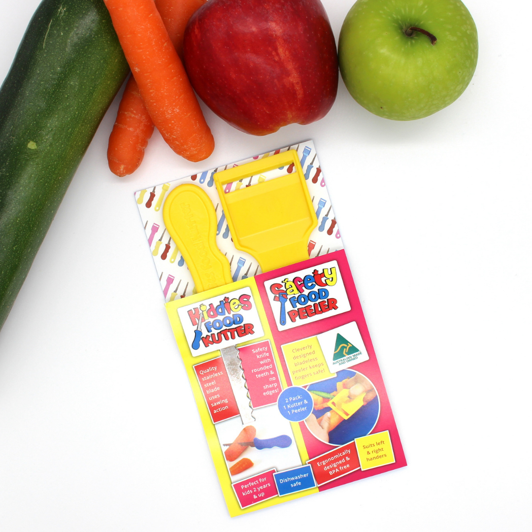 Kiddies Food Kutter Kiddies Food Kutter and Safety Food Peeler Twin Pack Yellow