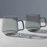 Maxwell & Williams Blend Sala Glass Mug Set of 2 Charcoal
