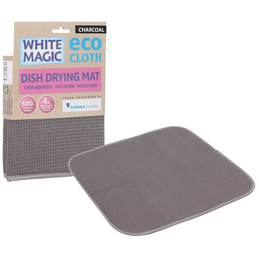 White Magic Eco Cloth Dish Drying Mat - Charcoal