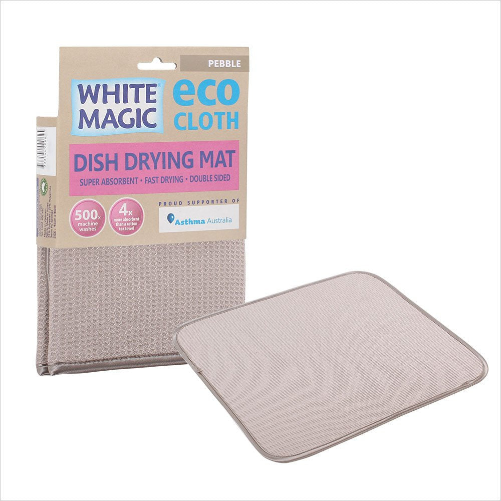 Dish Drying Mat Pebble, White Magic