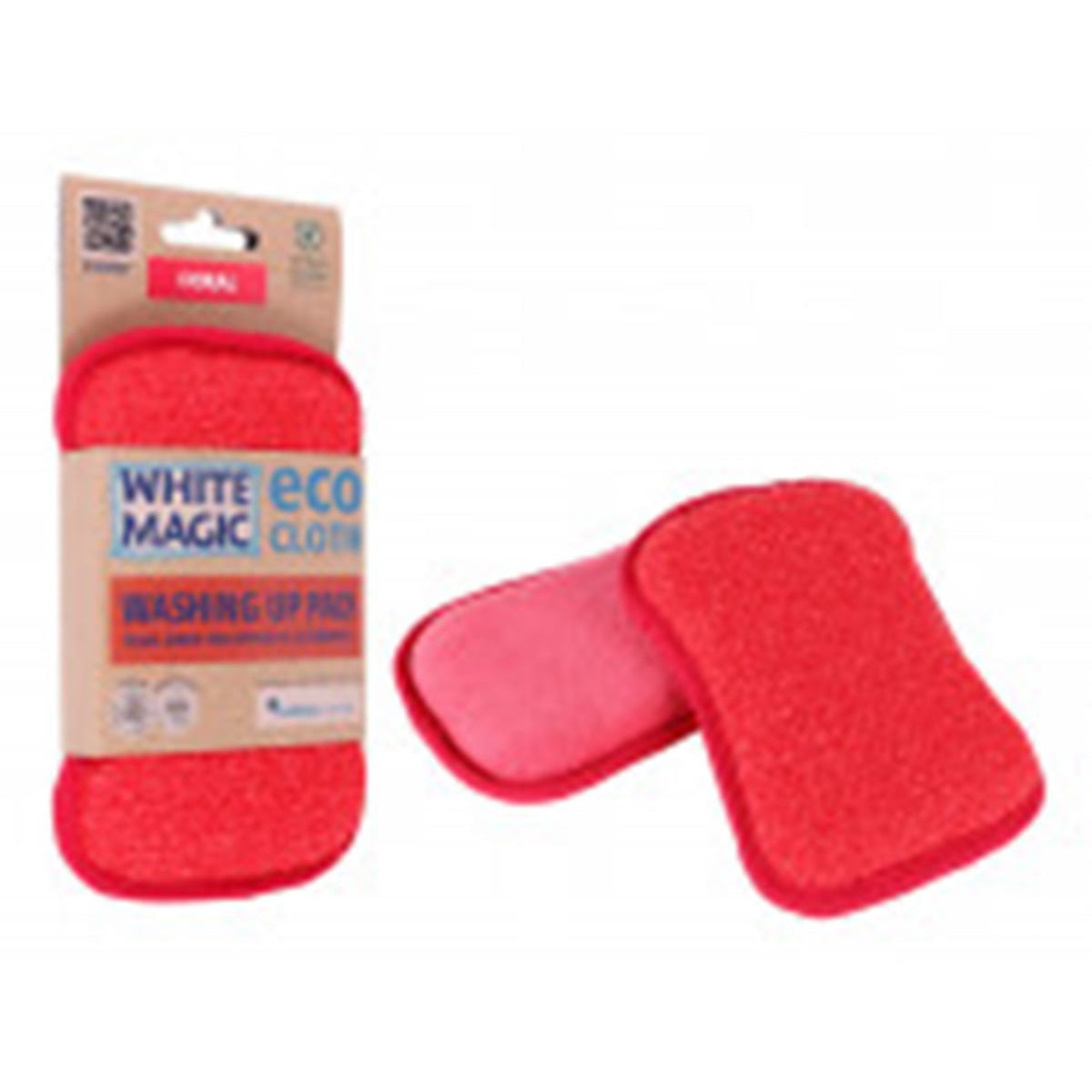White Magic Washing Up Pad - Coral