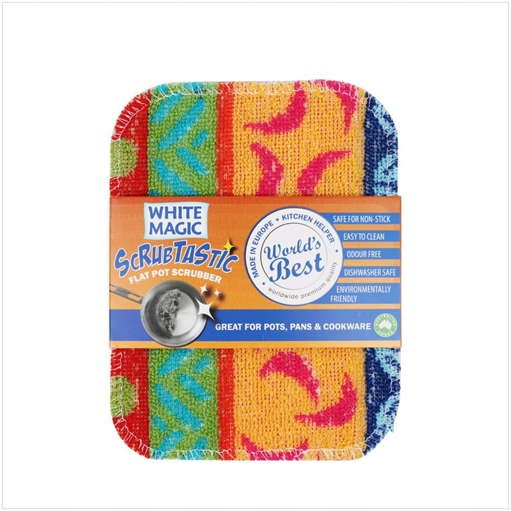 White Magic Scrubtastic Flat Pot Scrubber