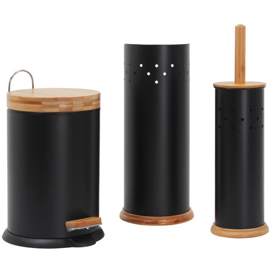 White Magic Eco Basics 3 in 1 Bathroom Set - Black