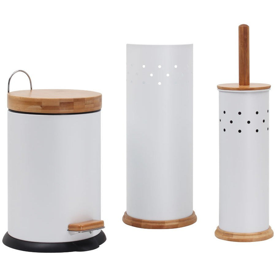 White Magic Eco Basics 3 in 1 Bathroom Set - White