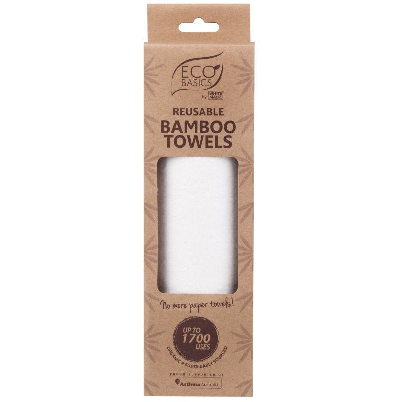 White Magic Eco Basics Reusable Bamboo Towels