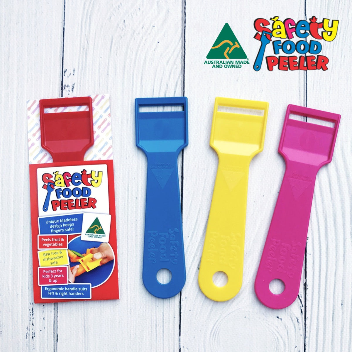 Kiddies Food Kutter Safety Food Peelers Yellow